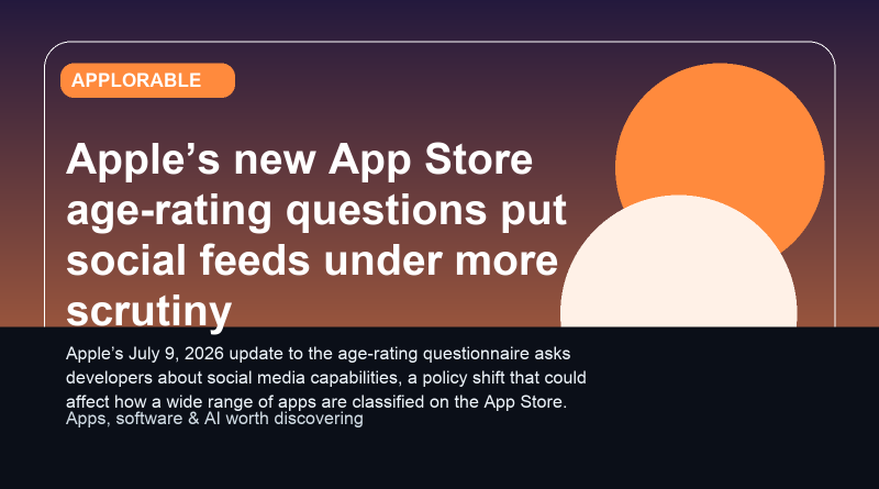 Editorial illustration for App Store age rating questionnaire update