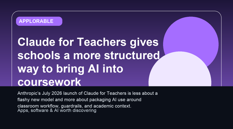 Editorial illustration for Claude for Teachers and classroom AI workflows
