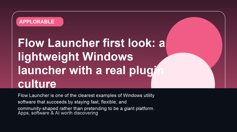 Editorial illustration for Flow Launcher first look