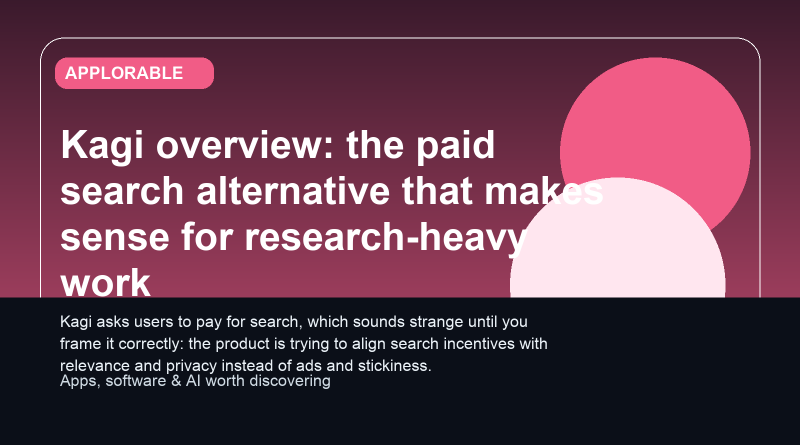 Editorial illustration for Kagi paid search overview
