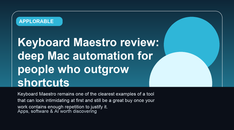 Editorial illustration for Keyboard Maestro review on macOS