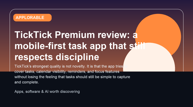 Editorial illustration for TickTick Premium review